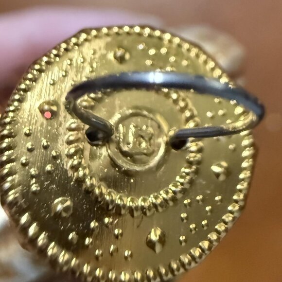 Vintage UT Squirrel Acorn Christmas Ornament Y2K Hand Painted Glass Gold Glitter - Picture 4 of 5